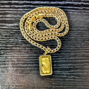24k gold pendant